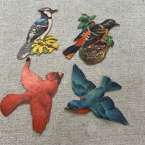 Dennison Vintage Die Cut Birds Blue Jay Cardinal Oriole Swallow Ephemera Lot